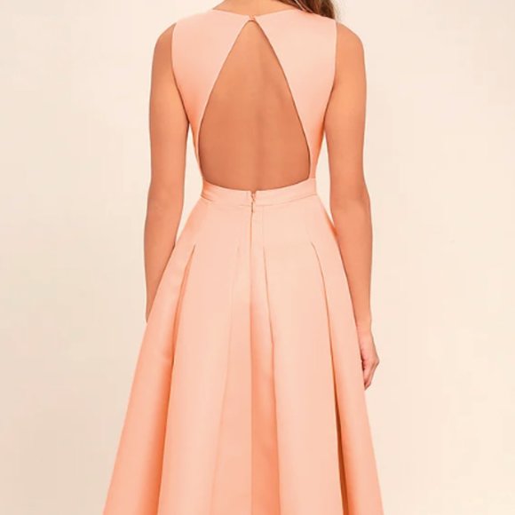 Lulus Paso Doble Take Blush Pink High-Low Dress - Blush Pink (Medium) - Picture 3 of 4